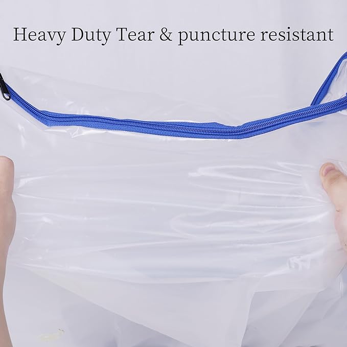 2 Pack Full Mattress Bags for Moving and Storage-5 Mil Zipper Plastic Waterproof Mattress Storage Bags