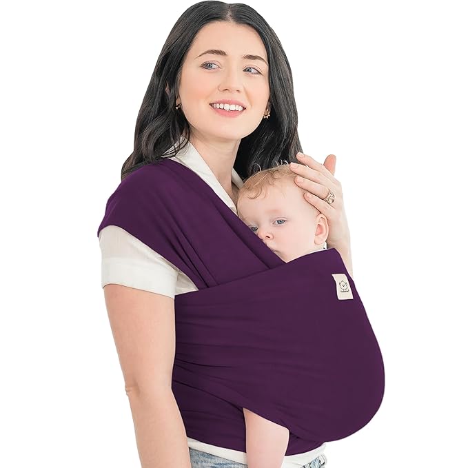 KeaBabies Baby Wrap Carrier - All in 1 Original Baby Carrier Newborn to Toddler Sling, Easy to Wear, Hands Free Bonding, Lightweight, Breathable Infant Wraps (Royal Purple)