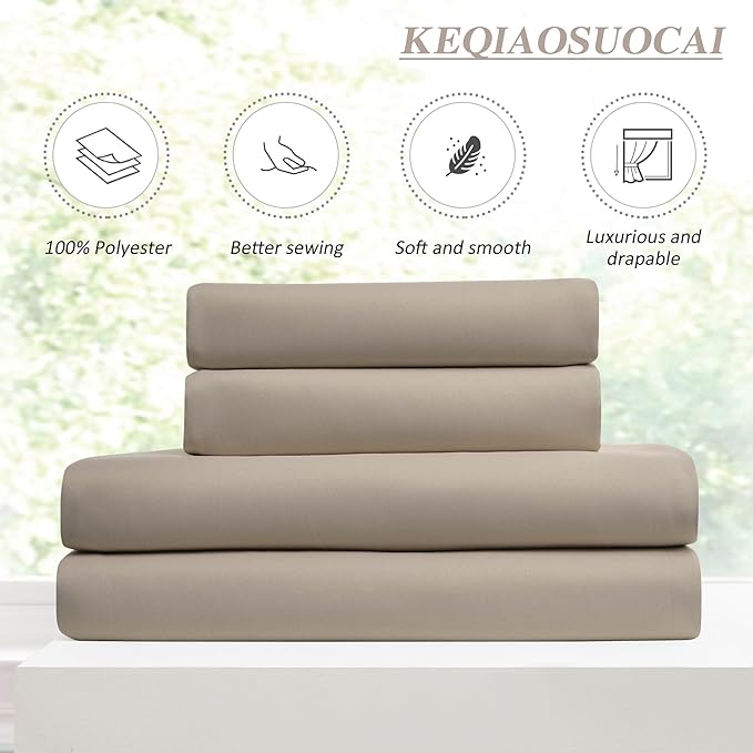 KEQIAOSUOCAI Pleated Blackout Curtain Drapes for Window 63" L - Triple Weave Energy Saving Solid Pinch Pleat Hook Thermal Room Divider Blackout Panels for Patio (72" Wide per Panel, 2 Panels, Khaki)