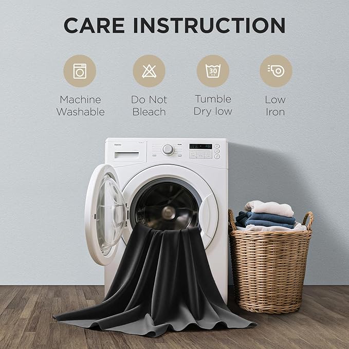 Joydeco Grey Curtains 84 Inch Long, Room Divider Blackout Curtains for Bedroom with Grommets, Thermal Insulated, Noise Reducing Room Darkening Black Out Drapes for Bedroom Living Room Window, 2 Panels