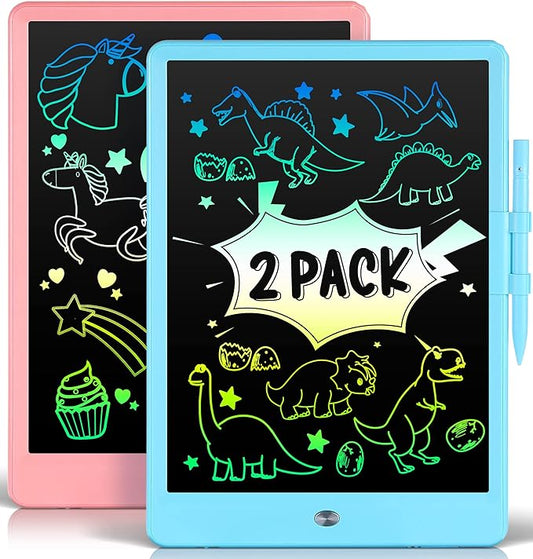 2 Pack LCD Writing Tablet for Kids Doodle Board 10 Inch, Electronic Drawing Tablet Drawing Pads, LEYAOYAO Drawing Board Learning Educational Toddler Toy - Gift for 3-6 Years Old Boys Girls