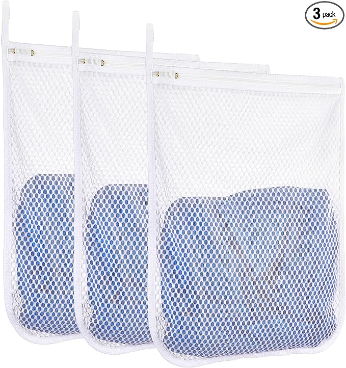 3 pcs Durable Honeycomb Mesh Laundry Bags for Delicates 12" x 15" (3 Medium)