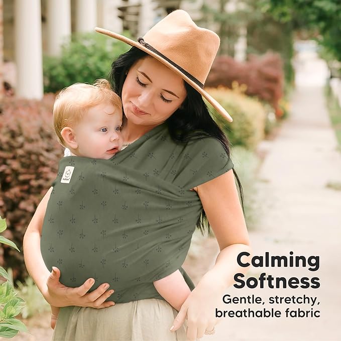 KeaBabies Baby Wrap Carrier - All in 1 Original Baby Carrier Newborn to Toddler Sling, Easy to Wear, Hands Free Bonding, Lightweight, Breathable Infant Wraps (Forest Berries)