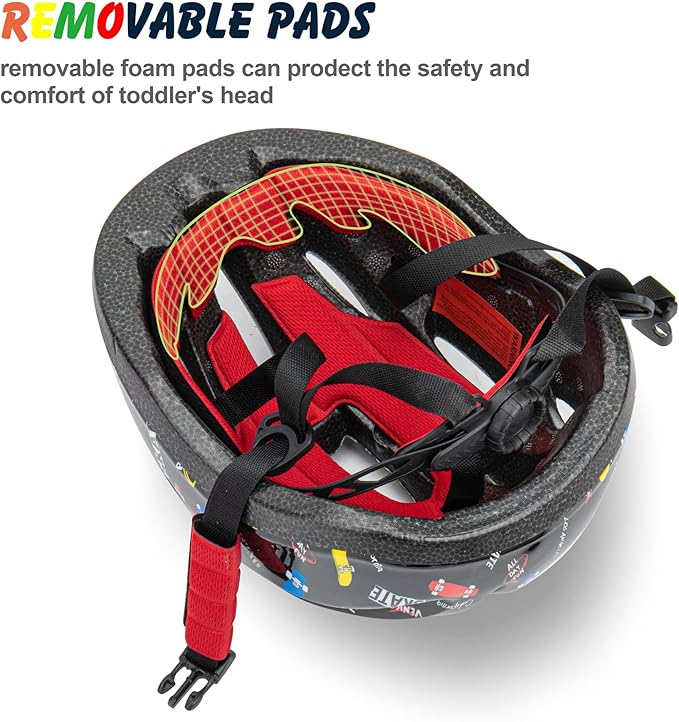 Kid Bicycle Helmets, LX LERMX Kids Bike Helmet Ages 3-5/5-14 Adjustable from Toddler to Youth Size, Durable Kids Bike Helmet with Fun Designs for Boys and Girls