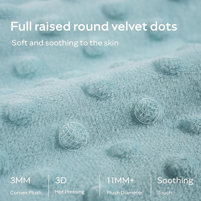 JELLYMONI Fleece Baby Sleep Sack 12-18 Months, 1.5 Tog Warm Winter Baby Wearable Blanket with Plush Dots and 2-Way Zipper, Cotton Toddler Sleep Sack