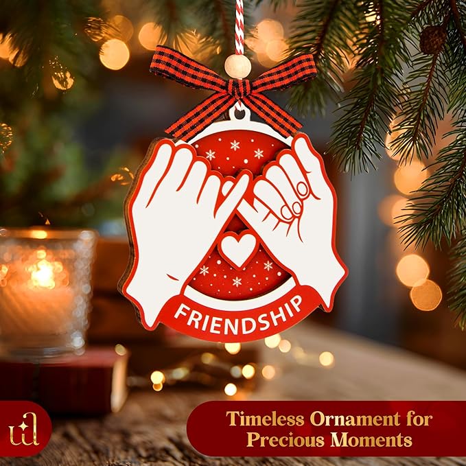 2025 Friendship Ornaments for Women Friends - Best Friends Ornaments for Women, Unique Best Friend Christmas Ornament 2025 for Christmas Tree Decorations, Special Friendship Birthday Gifts