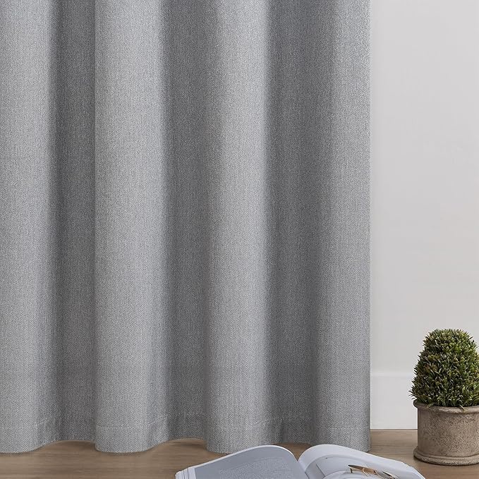 Joydeco Custom 100% Blackout Curtains 1 Panel, Grommet Thermal Insulated Curtains& Drapes, Room Darkening Drapes for Bedroom Living Room Window (Custom Size, Light Grey)